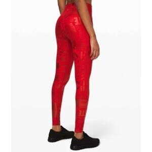 Lululemon Manifesto Wunder Under High Rise Tight Full On Luxtreme Red Size 4